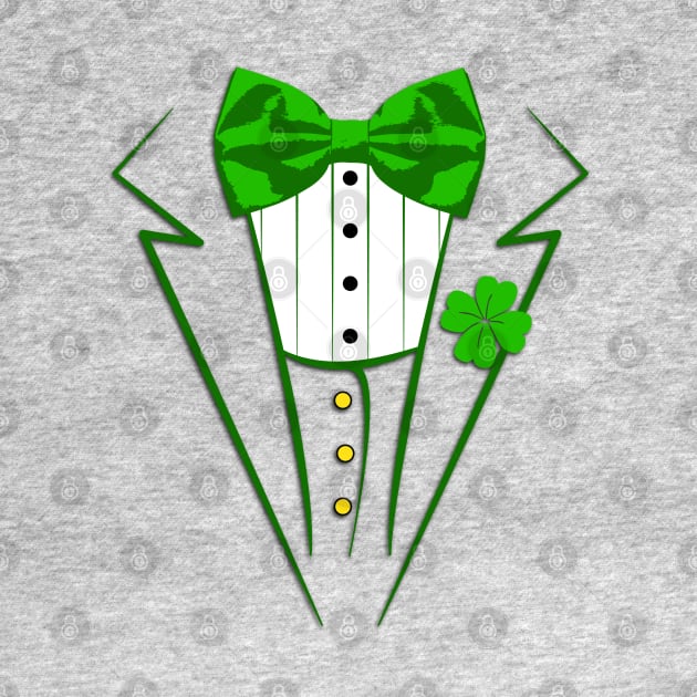 Saint Patrick's Day Irish Funny Tuxedo Costume Pub by PugSwagClothing